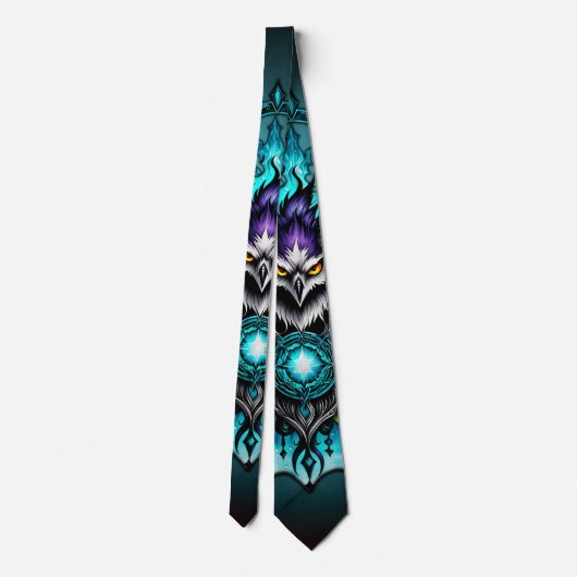 Eule mit magischen Elementen. Krawatte (Rückseite)