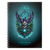Eule mit magischen Elementen. Notizblock (Vorderseite)