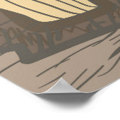 Eule mit Mond Poster (Ecke)