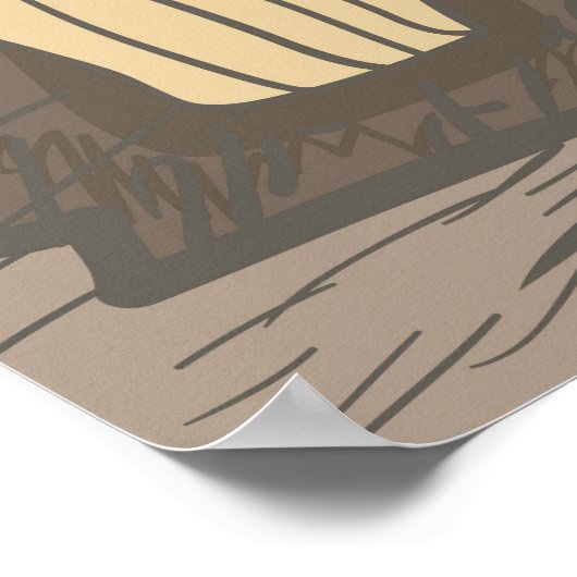 Eule mit Mond Poster (Ecke)