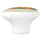 Eule mit Muster Keramikknauf (Seitenansicht)