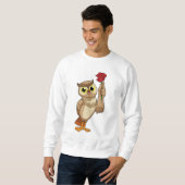 Eule mit Rose Sweatshirt (Vorne ganz)