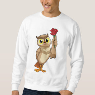 Eule mit Rose Sweatshirt