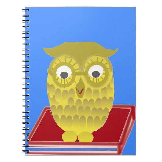 Eule mit rotem Buch (Vorderseite)