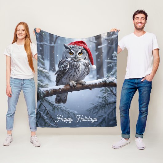 Eule mit Santa-Hut Fleece (Beispiel)