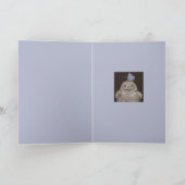 Eule mit Schmetterlingskarte Karte (Innenseite)