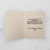 Eule mit Schnurrbart-Valentinstag Feiertagskarte (Innenseite)