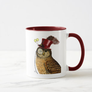 Eule mit Zylinder 3 Tasse