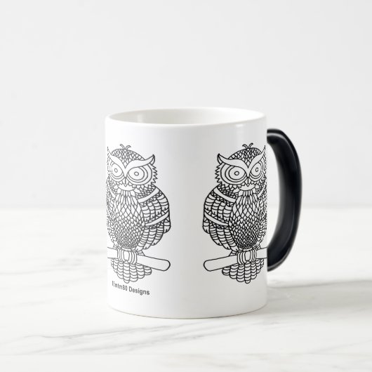 Eule - Morphing-Tasse (11oz) Verwandlungstasse (VorderseiteRechts)