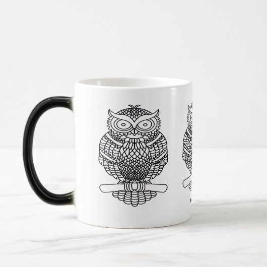 Eule - Morphing-Tasse (11oz) Verwandlungstasse (Links)