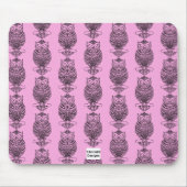Eule (Muster pink) - Mauspad (Vorne)