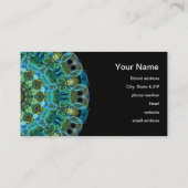 Eule mustert Kaleidoskop Visitenkarte (Rückseite)