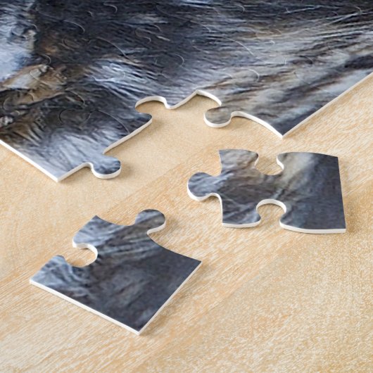 Eule mustert Tier-Puzzlen Puzzle (Seite)