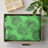 Eule (Neon grün) - Gewebepapier Seidenpapier (Geschenk)