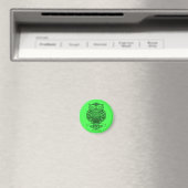 Eule (neon-grün) - Magnet (In Situ (Geschirrspüler))