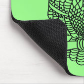Eule (Neon grün Single) - Maus-Pad Mousepad (Ecke)