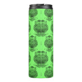 Eule (Neon grün) - Thermal Tumbler Thermosbecher (Rückseite)