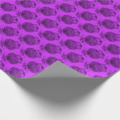 Eule (neon lila) - Packpapier (Ecke)