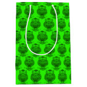 Eule (neongrün) - Geschenktüte (Vorderseite)