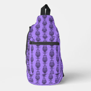 Eule (Neonviolett) - Umhängetasche Crossbody Bag