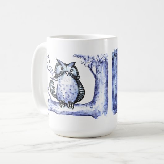 Eule Night Long Kaffeetasse (Vorderseite Links)