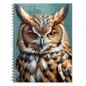 Eule | Notebook-Journal Notizblock (Vorderseite)
