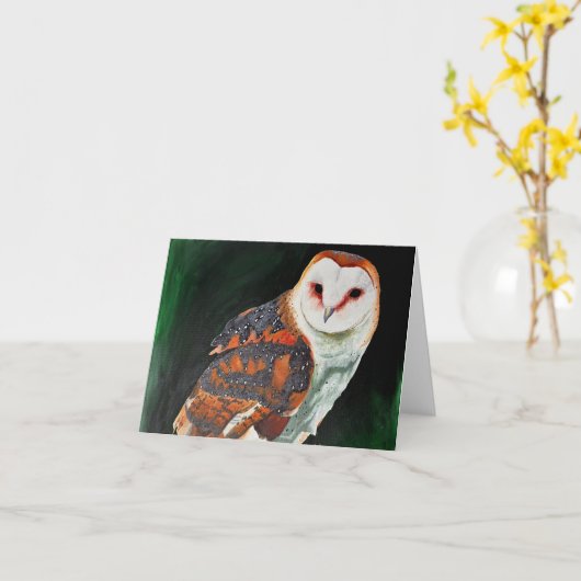 Eule notecard karte (Gelbe Blume)