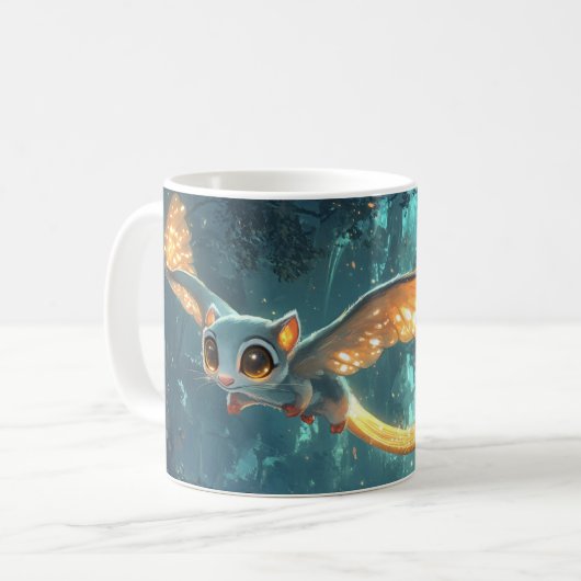 Eule oder Fledermaus Kaffeetasse (Vorderseite Links)