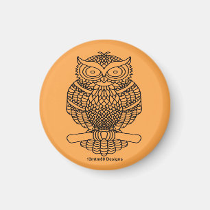 Eule (orange) - Magnet