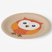 Eule Pappteller (Schrägansicht)