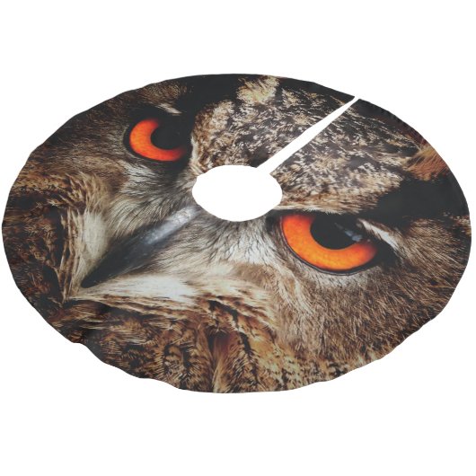 Eule Polyester Weihnachtsbaumdecke (Schrägansicht)