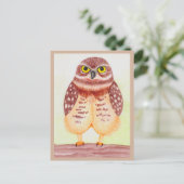 Eule Postarmut Postkarte (Stehend Vorderseite)