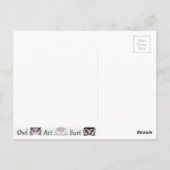 Eule Postarmut Postkarte (Rückseite)