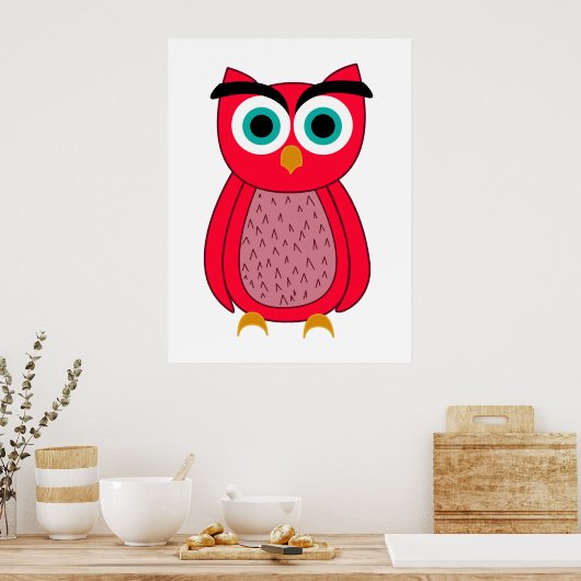 Eule Poster (Küche)