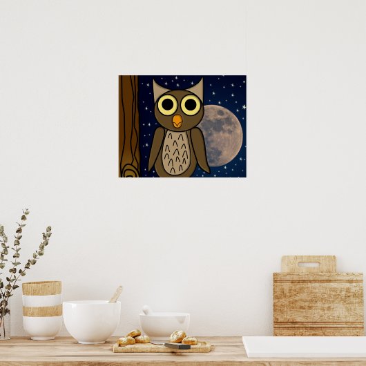 Eule Poster (Küche)