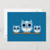 Eule Postkarte (Vorne/Hinten)