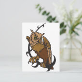 Eule Postkarte (Stehend Vorderseite)