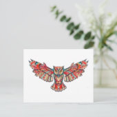 Eule Postkarte (Stehend Vorderseite)