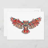 Eule Postkarte (Vorne/Hinten)