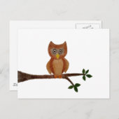 Eule Postkarte (Vorne/Hinten)