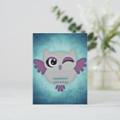 eule postkarte (Stehend Vorderseite)