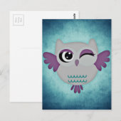 eule postkarte (Vorne/Hinten)