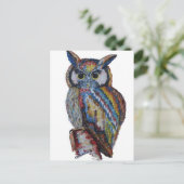 Eule Postkarte (Stehend Vorderseite)