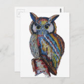 Eule Postkarte (Vorne/Hinten)