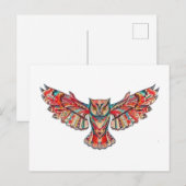 Eule Postkarte (Vorne/Hinten)