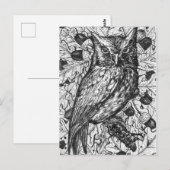 Eule Postkarte (Vorne/Hinten)
