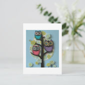 eule postkarte (Stehend Vorderseite)