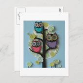 eule postkarte (Vorne/Hinten)