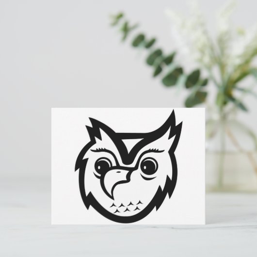 Eule Postkarte (Stehend Vorderseite)