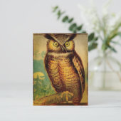 Eule Postkarte (Stehend Vorderseite)
